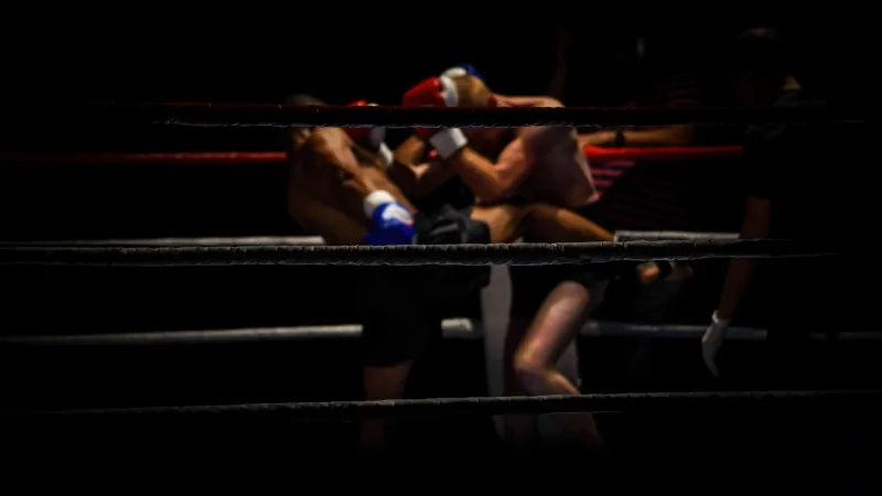 Boxing ring Fight in Ring, Dark aesthetic