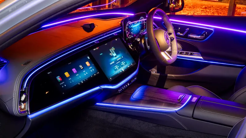 Mercedes-Benz E-Class Interior, Neon, Ambient lighting, AMG line, 2024