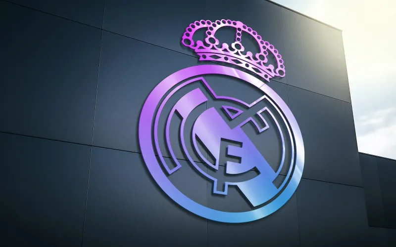 Real Madrid CF Logo, Desktop wallpaper 4K