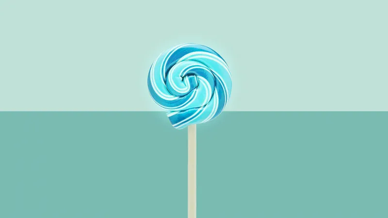 Blue Lollipop, 4K wallpaper