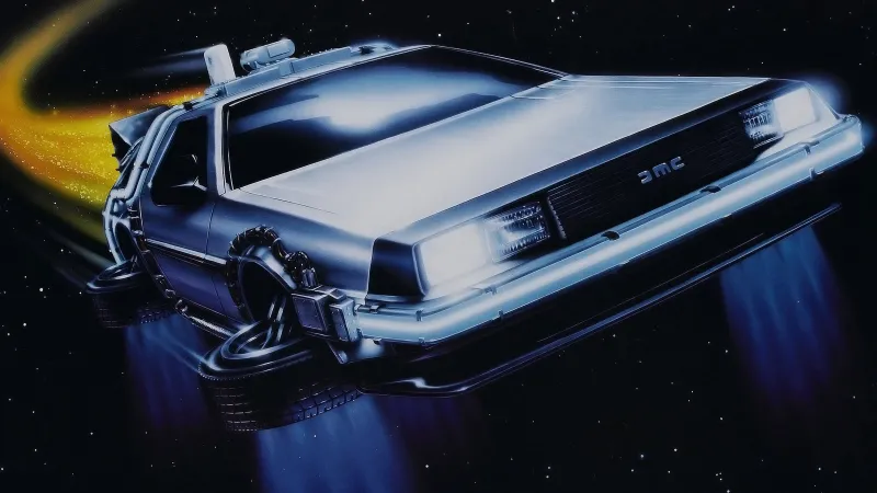 DMC DeLorean wallpaper, Back to the Future