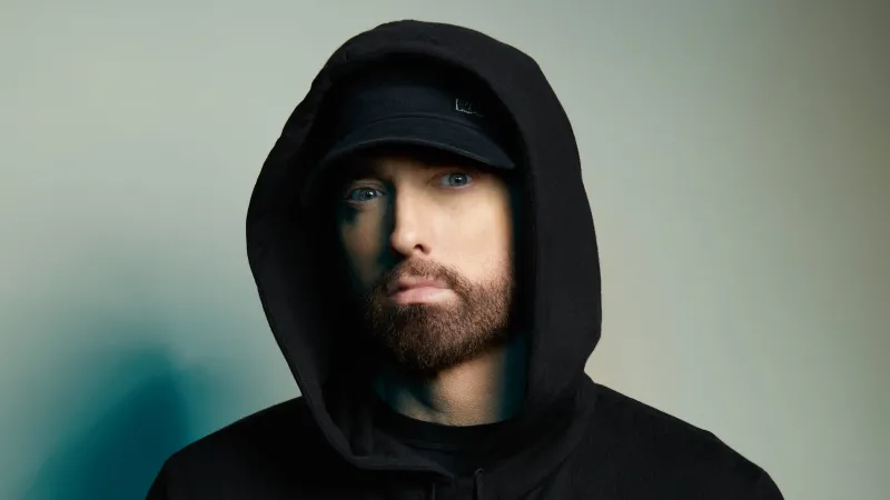 American rapper Eminem, 4k background