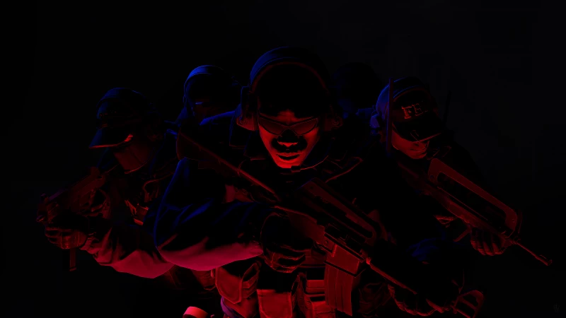 CS GO, Counter-Strike: Global Offensive, The FBI, Black background, AMOLED