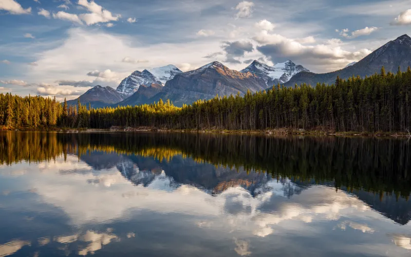 Lake Louise 5K Wallpaper, Banff National Park, Summer, Reflection, Alberta, Canada, Daytime