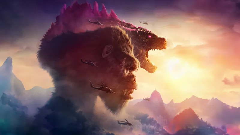 Godzilla x Kong: The New Empire, Movie poster, 5K wallpaper, 8K, 2024 Movies