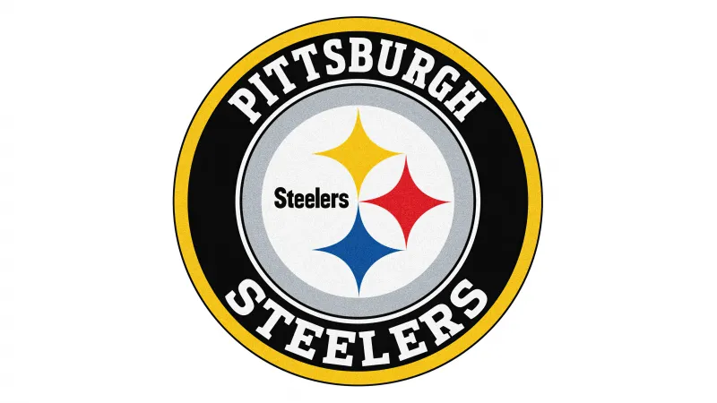Pittsburgh Steelers 4K Logo Wallpaper, White background