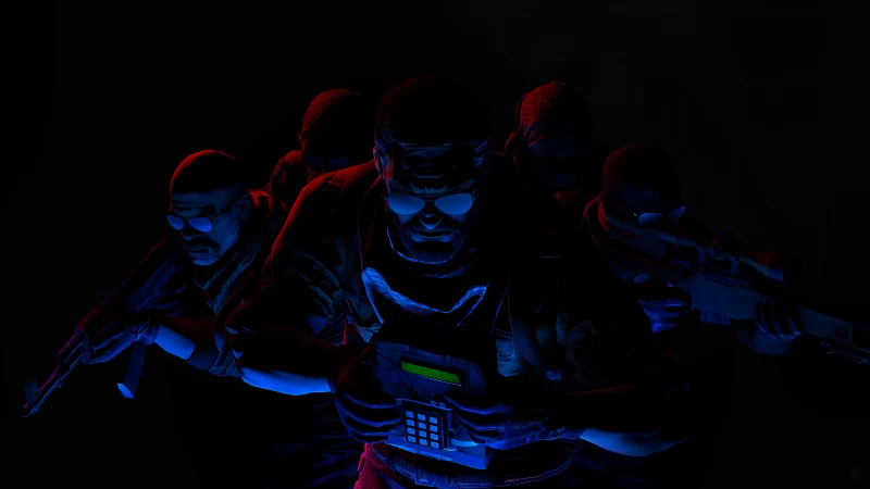 CS GO, Counter-Strike: Global Offensive, Elite Crew, Black background, AMOLED