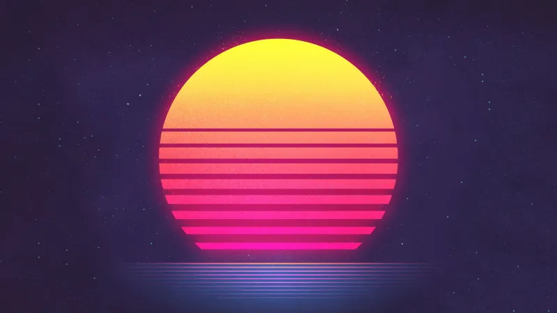 Sunset Synthwave, HD wallpaper