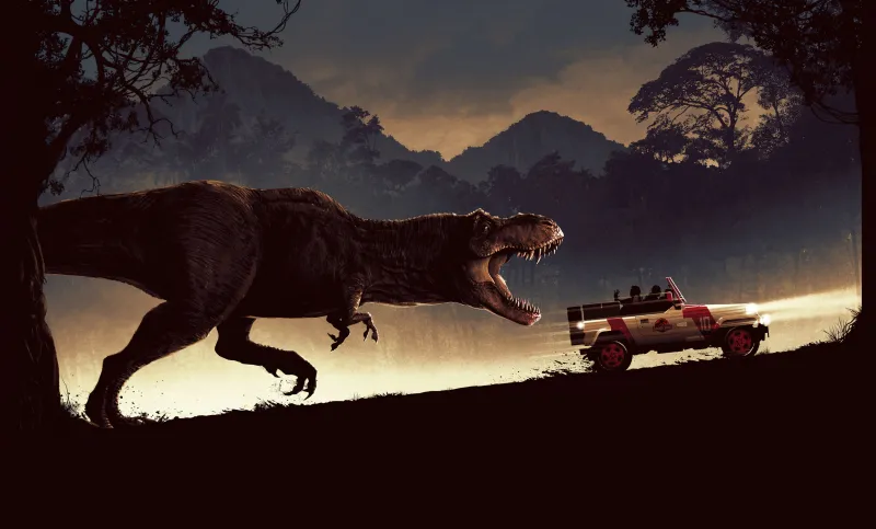 Jurassic Park Retro wallpaper