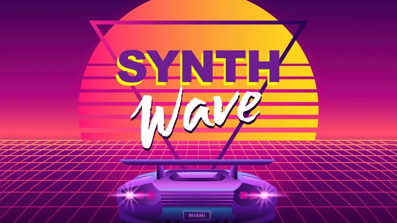 Synthwave 5K Wallpaper