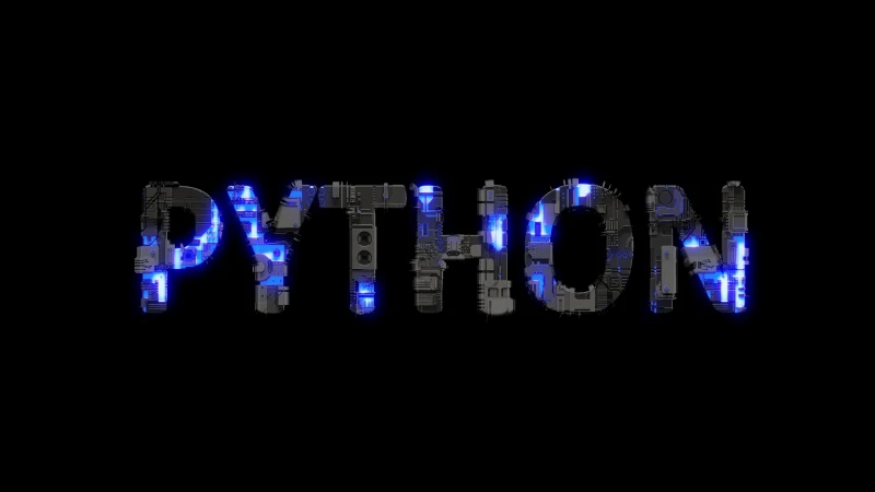 Python AMOLED Futuristic, Programming language, Typography, Black background, 5K wallpaper