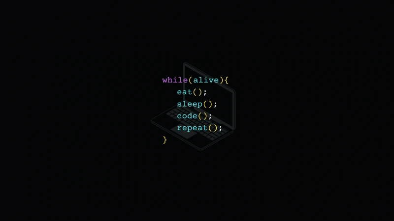 Eat Sleep Code Repeat, Black background 4K, Programmer quotes, Coder, Python, Programming language, AMOLED