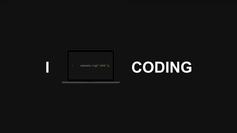 I Love Coding, Dark background 4K, Coder