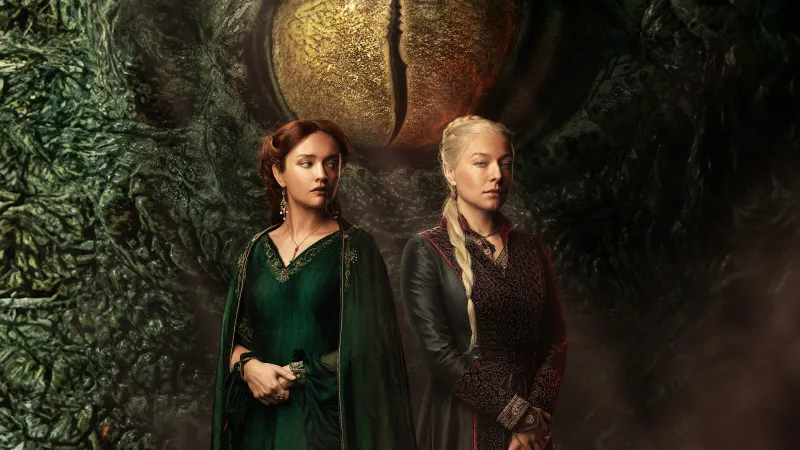 Alicent Hightower, Princess Rhaenyra Targaryen, House of the Dragon, Emma D'Arcy, Olivia Cooke, 5K wallpaper