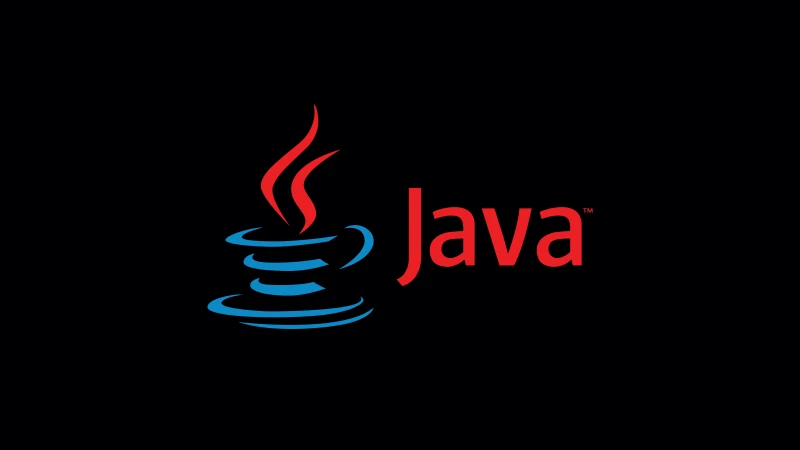 Java Logo, Black background 8K, Programming language