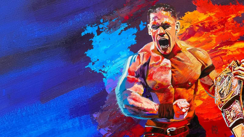 John Cena, WWE 2K23, Game Art, 4K wallpaper
