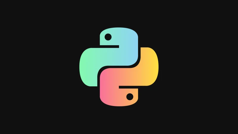 Python Logo, Dark background, Programming language