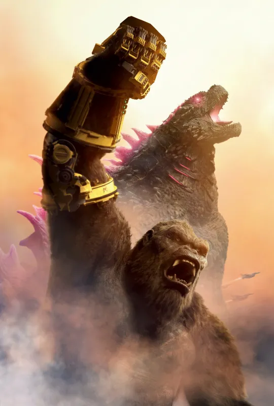Godzilla x Kong: The New Empire, iPhone background 4K