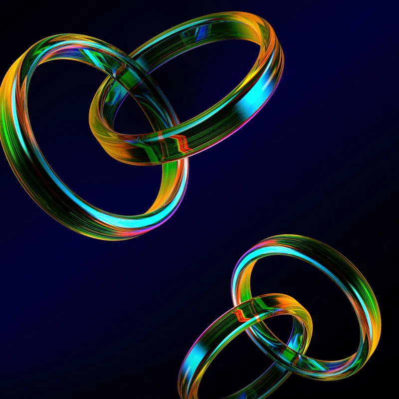 Rings Abstract design, Dark blue