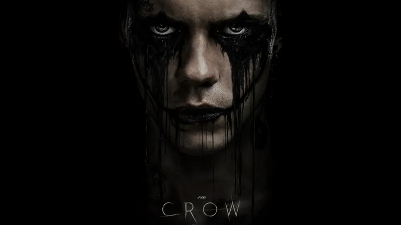 The Crow, Bill Skarsgard, 5K wallpaper, Dark background, 2024 Movies