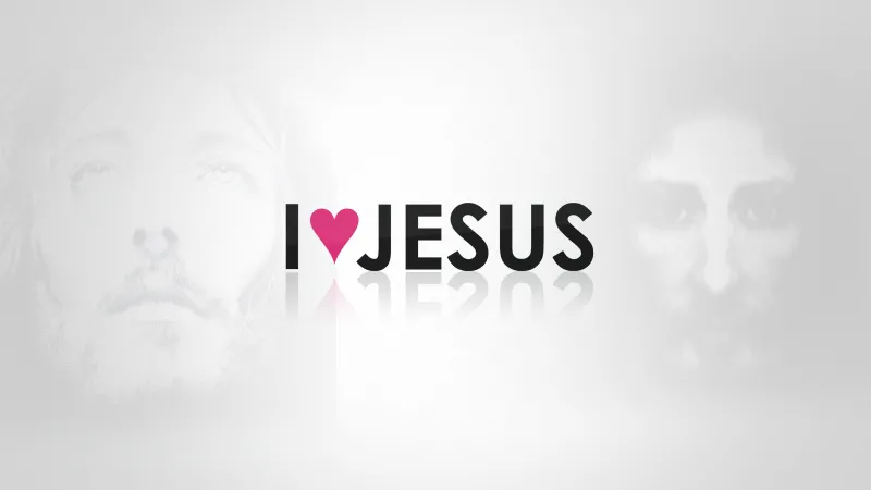 I Love Jesus, White background, Jesus Christ 4K wallpaper