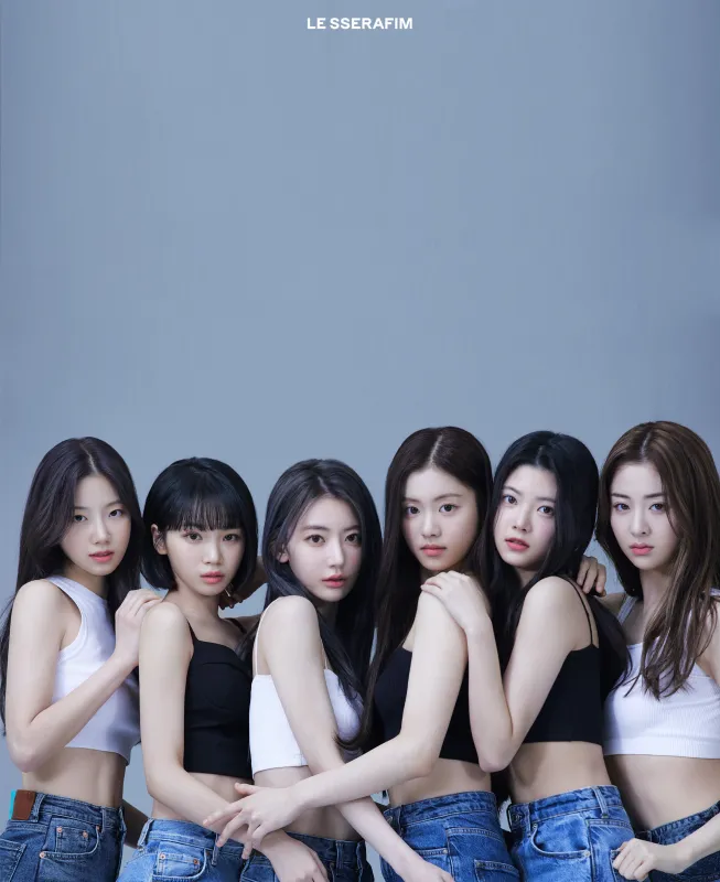 Le Sserafim Phone wallpaper, Sakura, Kim Chae-won, Huh Yun-jin, Kazuha, Hong Eun-chae