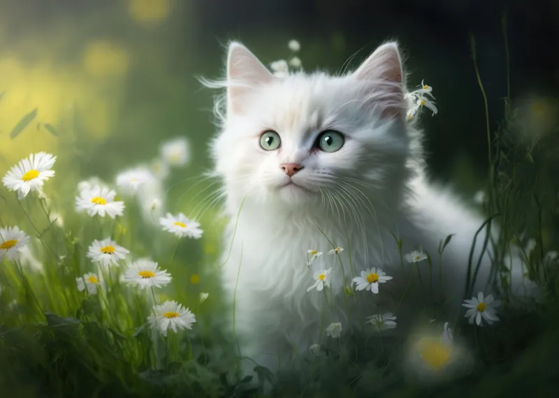 White Kitten, Green Grass