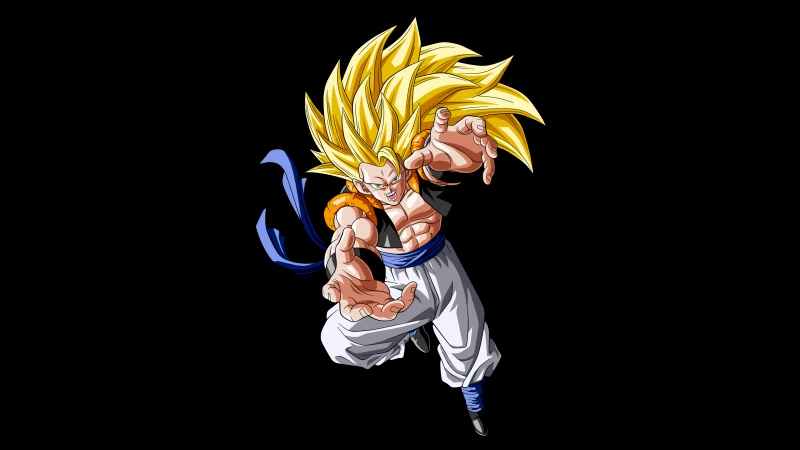 Gogeta, Black background 4K