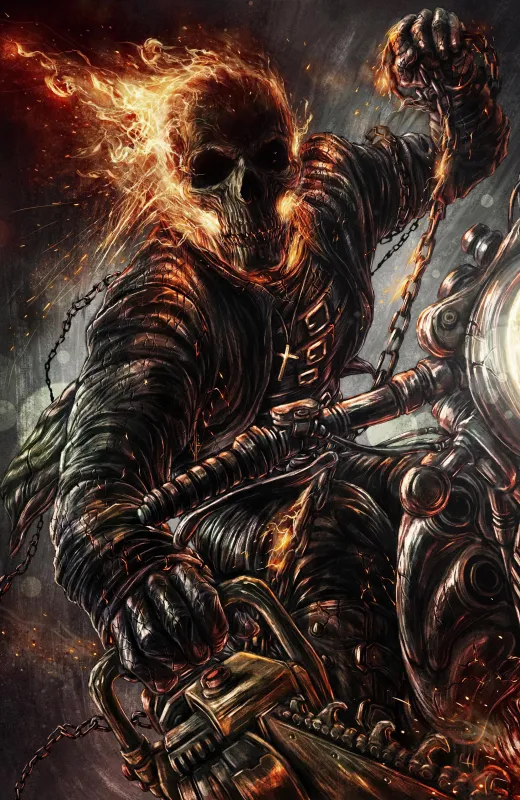 Ghost Rider, iPhone wallpaper 4K