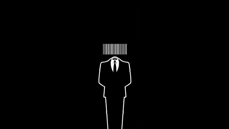 Man in suit, Product code, AMOLED Black background