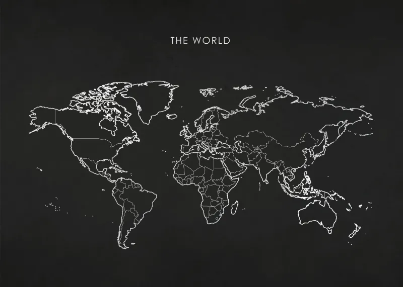 World map, Minimalist wallpaper 4K