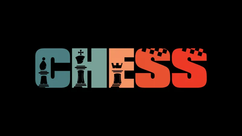 Chess 5K wallpaper, Black background