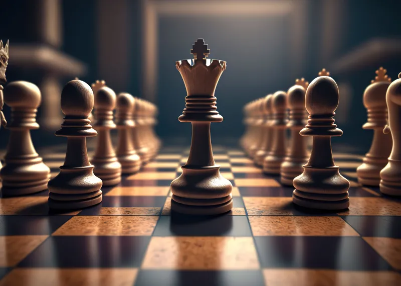 King, Pawn, Chess pieces, Chessboard 4K wallpaper