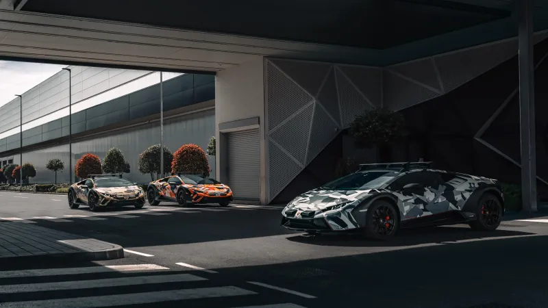 Lamborghini Huracan Sterrato, Tarmac, 2024, 5K background, All-terrain super sports car