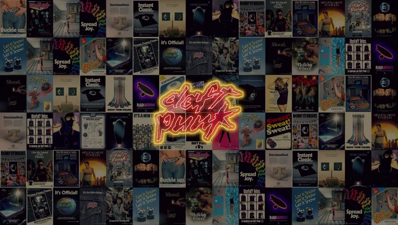 Daft Punk, Neon light, Album cover, 5K wallpaper