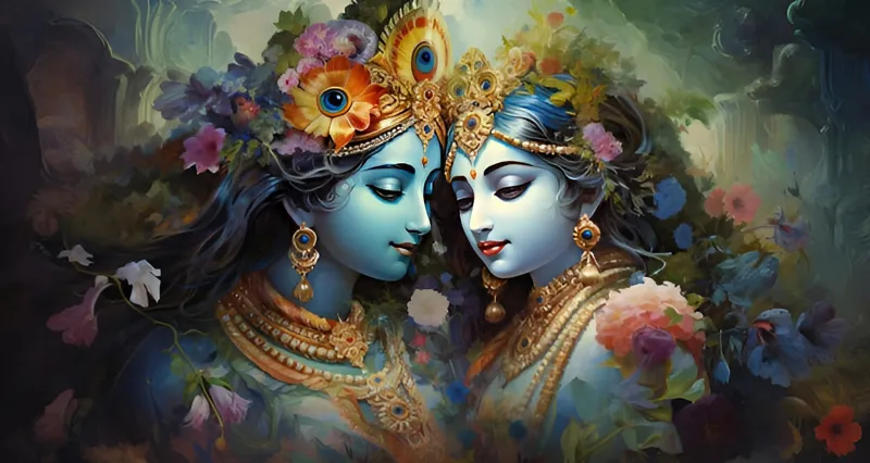 Radha Krishna 4K wallpaper