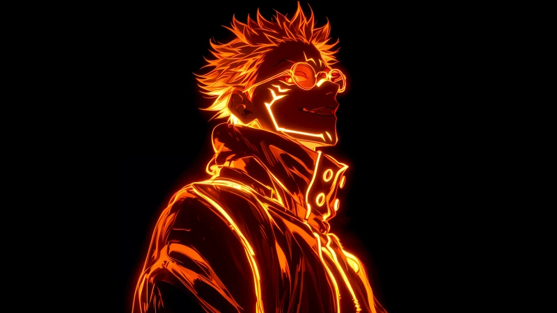 Sukuna, Dope, AMOLED wallpaper 5K, Jujutsu Kaisen, Black background