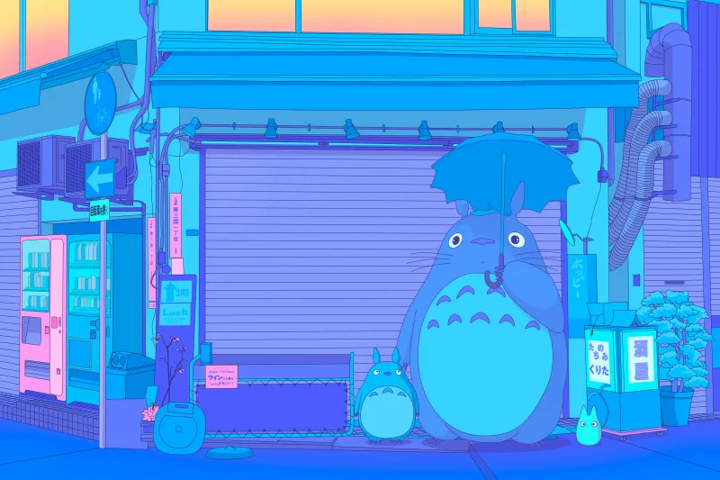 My Neighbor Totoro, Aesthetic, Japanese, 5K, 8K wallpaper