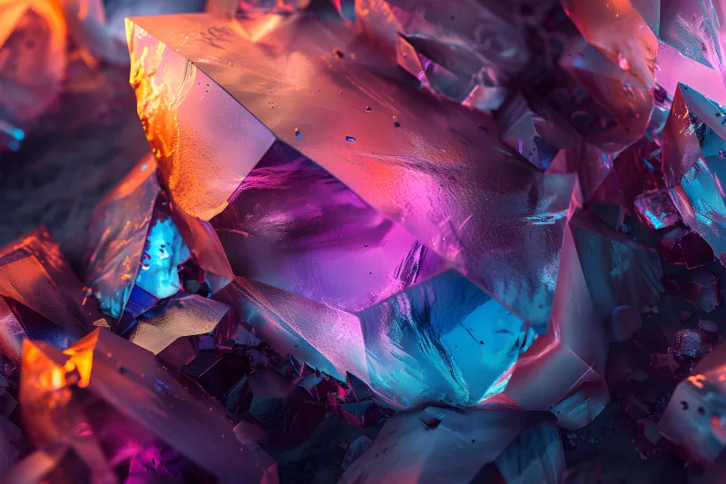 Sparkling, Crystals, Aesthetic, 5K background, AI art
