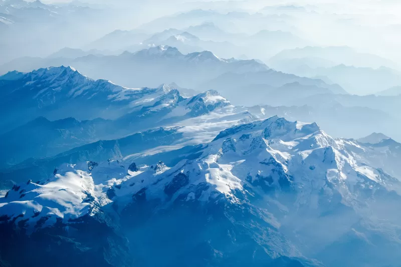 Swiss Alps wallpaper, Aerial view, Snowy mountains