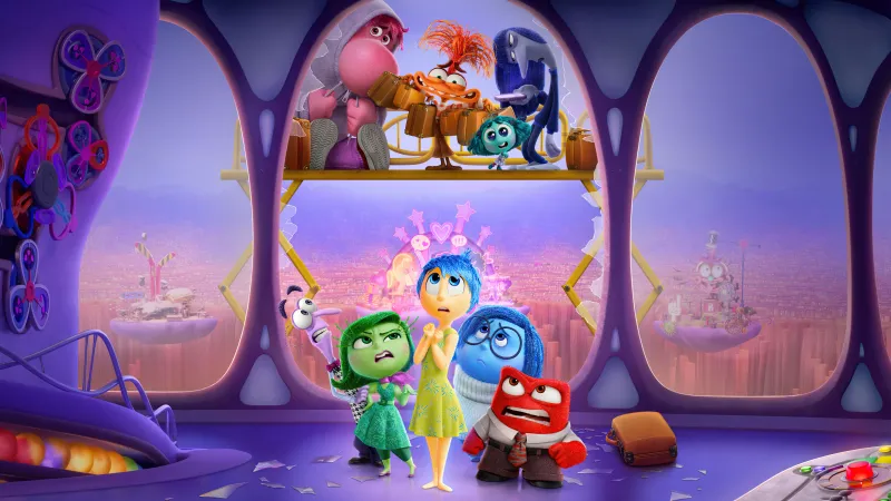 Pixar, Inside Out 2 5K wallpaper, Character art, Movie poster, Animation movies, Pixar movies, 2024 Movies, Joy (Inside Out), Sadness (Inside Out), Anger (Inside Out), Fear (Inside Out), Disgust (Inside Out), Anxiety (Inside Out), Embarrassment, Envy