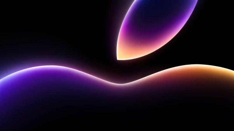 Glowing, WWDC wallpaper, Apple logo, Dark background