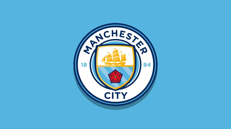 Manchester City FC, Minimalist wallpaper 4K