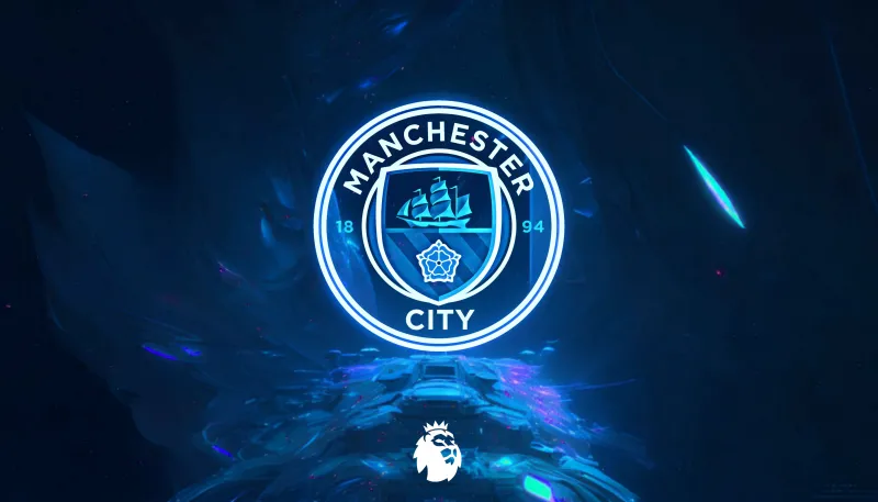 Manchester City FC, Neon wallpaper