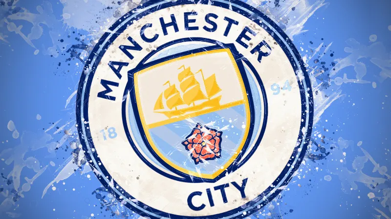 Manchester City FC, Logo wallpaper 5K