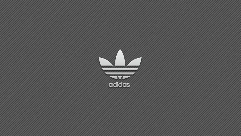 Adidas, Logo wallpaper 4K, Monochrome background