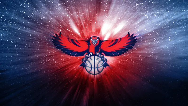 Atlanta Hawks 4K Wallpaper, Baseball team, NBA, Logo