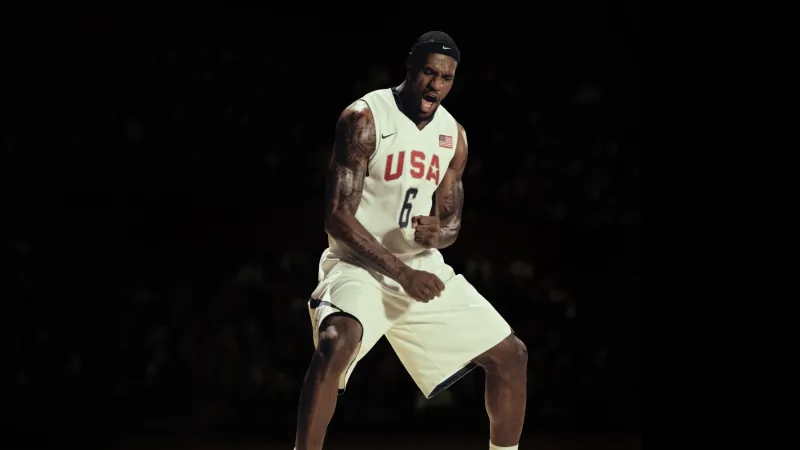 American basketball player, LeBron James, 5K wallpaper, Dark background