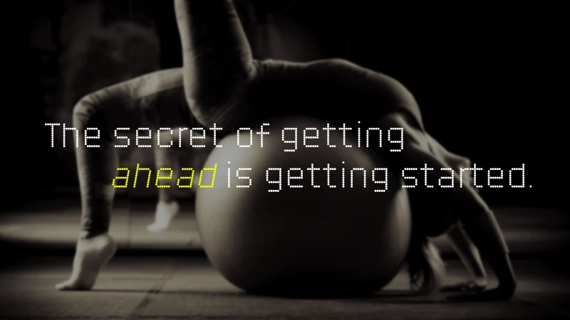 Getting started quote wallpaper, Fitness, Monochrome