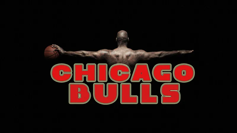 Chicago Bulls, Basketball player, Dark background 4K